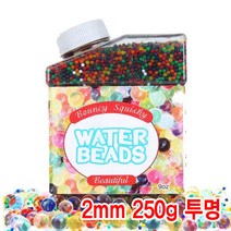 와이지알씨 크리스탈볼 250g 케이스포함 하이드로 소일 워터젤 고흡수성수지 수정토 대체토양 수경재배 방향제 개구리알모양, 1.크리스탈볼 2mm 250g 케이스포함 투명