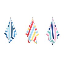 아셀 스트라이프 비치타올, 라이트그린+블루+네이비블루, 라이트그린+블루+네이비블루