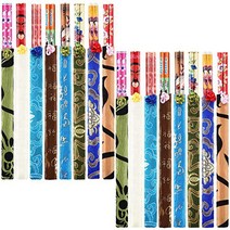Hotop 20 Pairs Chinese Bamboo Chopsticks with Elegant Silk Brocade Pouch Multicolored for Chinese Ne, 1