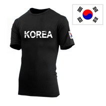 아미캠프 쿨론 코리아 KOREA 검정 반팔 티셔츠 기능성 티