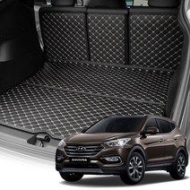 아이칸 싼타페 DM / 더프라임 트렁크매트 퀄팅 가죽 자동차 차박, 브라운, 싼타페DM/더프라임 5인승 (분리형), 현대