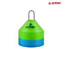 스타 트레이닝 접시콘 40개세트 축구꼬깔 축구콘, 그린+블루//SA317S