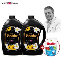 밀크코튼 고농축 유연제 파우더향 3.06L 2개+세제리필500ml 1개, 단품