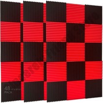 차음 시트 흡음판 방음 보드 폼 판 방한 스튜디오, 24Black 24Red