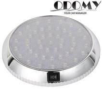 액세서리 캠핑카 부품 카라반 12v 46 led car round ceiling dome roof light 실내 조명 램프 on off switch for camper van, 사진으로