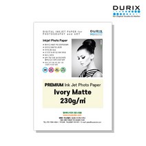 두릭스 아이보리 매트 230g 롤지 [12인치x30M 3인치 지관] DURIX Premium Matte Roll