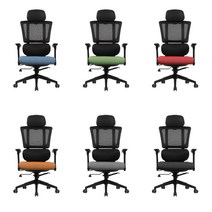 허리보호 요추받침 수험생 편한의자 공부방의자 중고생의자, 메쉬의자블랙 BA타입 오렌지a1