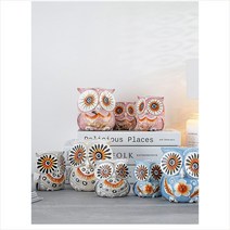 D15 우드 부엉이 3P SET, 화이트