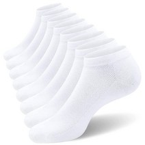 SIXDAYSOX 8팩 남성용 발목 양말 쿠션 로우 컷 사이즈 11-13/14-16 퓨어 화이트 176360, 14-16, 8팩 순백