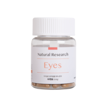 네츄럴리서치 눈건강 Eyes 강아지 고양이 영양제 캡슐 60정 2개월분 Natural Research 루테인 눈물자국 눈꼽, 1개