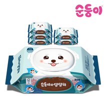 순둥이와 댕댕이 강아지물티슈 캡형 80매 6팩(6DG), 구성:순둥이와댕댕이 강아지물티슈 80매 6팩
