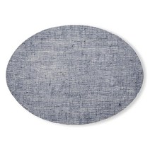 MODERN-TWIST 100% 플라스틱 프리 실리콘 테이블 탑. 식당. 장식. 현대적인 디자인. 플레이스 매트 타원형. 데님 라이트.