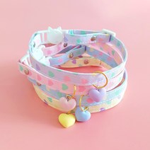 강아지 고양이 애견 하트 가벼운 예쁜 목걸이 인식표, 구름 핑크