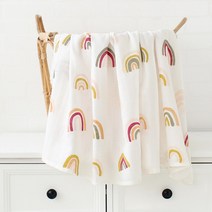 신생아 Swaddles 포장 120x120cm 아기 담요 무지개 대나무 면화 모슬린 Swaddle, [02] 120x120cm, [01] Rainbow