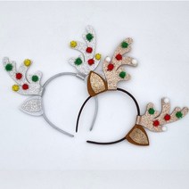 사슴뿔 폼폼이 헤어밴드, 실버