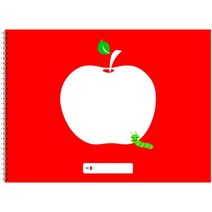 8절(347x258mm) 사과 스케치북 130g 16매 좌철제본 DIY 무지 스케치북