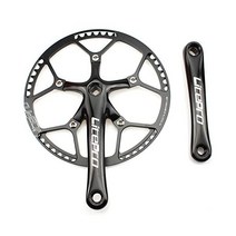 CYSKY 싱글 스피드 크랭크 세트 MTB 53T 170mm 암 130 BCD 산악 자전거 IXF 바이크 로드 바이클 고정 기어 픽시 다혼용 (스퀘어 테이퍼 블랙), 58T Black