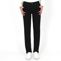 게스 남성 기모청바지 슬림 스트레이트 블랙 데님팬츠 ML4D3180