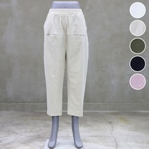 오빵만빵 여름 허리고무 밴드 와이드 세미배기 통 8부 입술 면바지