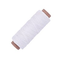 [갈색가죽] 가죽공예 왁스실 화이트 가죽실 초실 0.8mm 50m 150D, 네츄럴