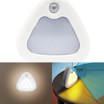 삼각 LED 무선 센서등(백색) 센서벽등 신발장전등 센서조명등
