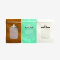 더팩 컬러유리병 민트 소 진공지퍼스탠드팩 대 100매 칵테일봉투 육수팩위생팩