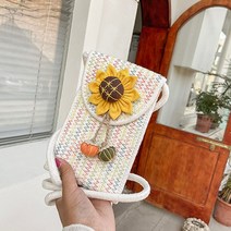 모칠라백 와유백 뜨게가방여름 해변 니트 어깨 Crossbody 가방 패션 짠 꼰된 메신저 여성을위한 유행 장식