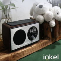 인켈 올인원 오디오 블루투스 FM라디오 USB SD카드 AUX 시계 알람 무선충전-T2, 메이플