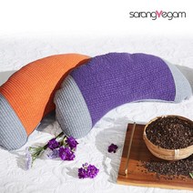 사랑예감 사랑예감 메밀베개 1세트(총 2개), 퍼플 반달+그린 사각