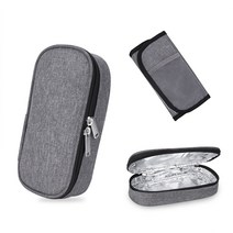 인슐린 보냉 파우치 가방 휴대용 지퍼형 보냉 파우치, 파우치+젤아이스팩2p