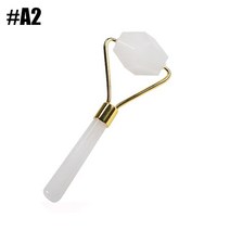 갈바닉 얼굴 고주파 피부 마사지기 초음파 가정용 홈케어 천연 옥 롤러 얼굴 노화 주름 및 붓기 뷰티 페이, 02 A2