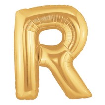 제이벌룬 알파벳 숫자 파티은박풍선 골드[대], R