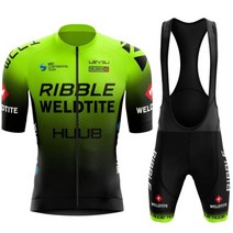 HUUB 사이클링 저지 세트 2023 남성용 의류 여름 반팔 MTB 바이크 슈트 자전거 의류 남성복 싸이클링 107214, 3XL, Bib short suit 7