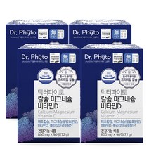 [Dr. Phyto] 닥터파이토 칼슘 마그네슘 비타민D 폴리감마글루탐산 식물성 임산부 뼈 영양제 90정 4박스