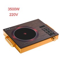 인덕션 1구 2구 3구 자취 132889 3500W 전기 자기 방수 유도 밥솥 지능형 냄비 스토브 타이머 세라믹 히터 가정용 쿡탑 110V, Brown 3500W 220V