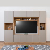 블리스데코 루시드 2600 월플렉스 높은 TV 거실장 세트 BOS020_C, 그레이