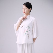여자 봄 가을 쉬폰 개량 퓨전 한복 법복 세트 중년 엄마 계량한복 무속인 의상