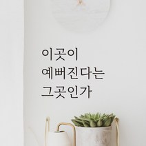 어썸투데이 레터링 스티커 - 이곳이 예뻐진다는 그곳인가, LM-059, 흰색