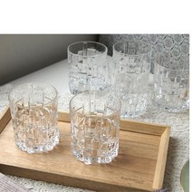 혼술 혼맥 입체 크리스탈 언더락 술잔 6P세트 크리스탈술잔 양주잔