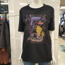블루페페 부평점 포인트 블록 컬쳐 정교한 자수 포안트가 멋스러운 쉬폰 배색 티셔츠