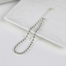 포롱주얼리 실버925 3mm 은볼 팔찌 B101