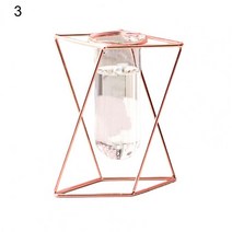 꽃병 생화 조화 화병 황금 유리 꽃병 수경 식물 홀더 철 꽃 화분 방꾸미기 데코 소품, 04 Color 3