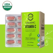 네추럴라이즈 미국 USDA 오가닉 유기농 비건 비타민C 임산부 200mg 30정