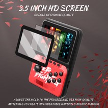 바탑게임기 휴대용 게임 콘솔 3.5 인치 HD 6 시뮬레이터 호환 아케이드 유선 지연 없음 2300 강력한 지, 04 Black