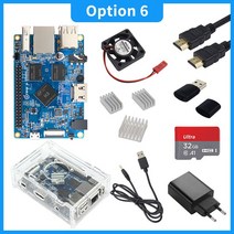 Orange Pi PC 1GB RAM Allwinner H3 쿼드 코어 미니 싱글 보드 컴퓨터 100M 이더넷 지원 안드로이드 루분투 데비안 OS, [06] Option 6