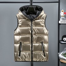 남성 조끼 재킷 겨울 방수 민 패션 후드 캐주얼 가을 두꺼운