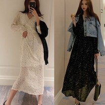 샤랄라 잎새 쉬폰 롱 OPS