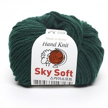 삼남뜨개실 스카이소프트실 아크릴실 인형실 의류실 목도리실 사계절실 겨울실, SKY SOFT, 23 그린, 1개
