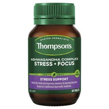 Thompsons 톰슨 아슈와간다 컴플렉스 스트레스 포커스 Ashwagandha Complex Stress Focus 60정, 1개