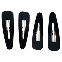 Parcelona French Clic Clac Black 4 Pieces Extra X- Large 3 1/4 Inch Snap Hair Clip Pins : Beauty, 1